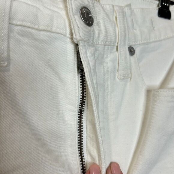 Madewell The Perfect Vintage Jean Straight Leg High Rise White Women's 24 NWD - Picture 5 of 13